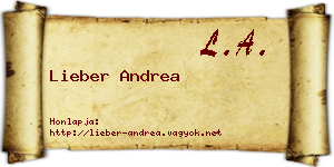 Lieber Andrea névjegykártya